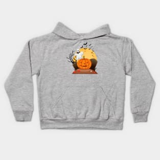 Happy Halloween Fright Fest Ghosts and Pumpkins - NYC Stitch Studio Kids Hoodie